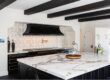 Modern luxury kitchen with quartzite countertops